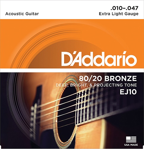 D'Addario EJ10 BRONZE 80/20    , 10-47